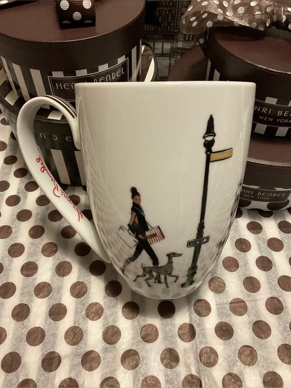 Henri Bendel Megan Hess Fashion Girl Coffee Mug - Fifth Avenue Collection - Picture 3 of 13